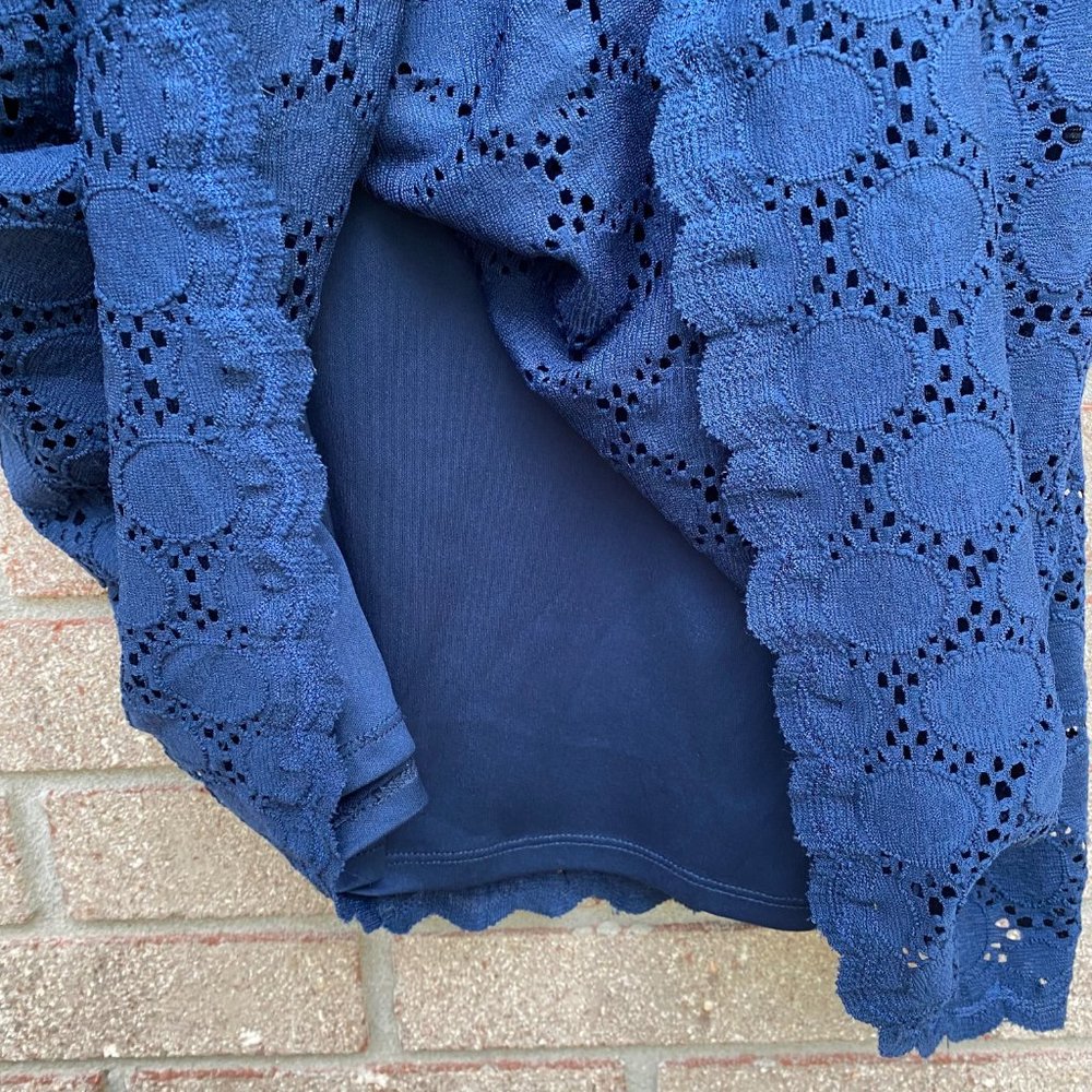 RONNIE NICOLE Blue Lined Short Sleeve Dress XL - Picture 6 of 9